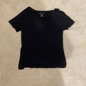 black american eagle v neck shirt